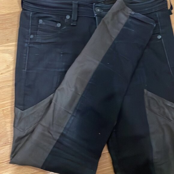 Rag & Bone Grand Prix Motorcross Midnight Skinny Jeans Size 27 - Picture 3 of 6